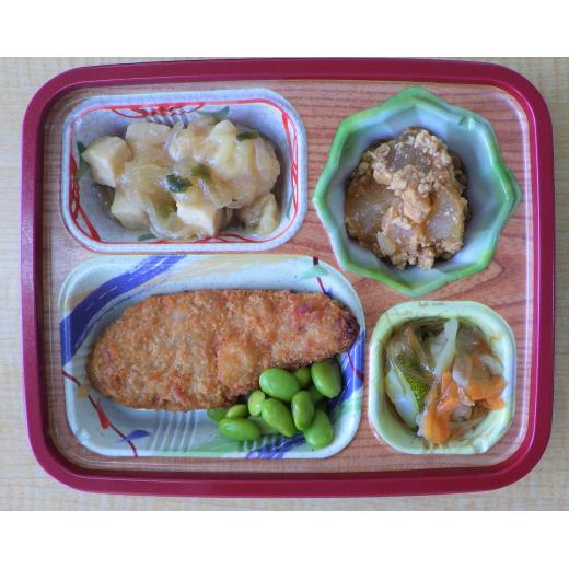 あじメンチカツの盛り付け例
